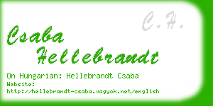 csaba hellebrandt business card